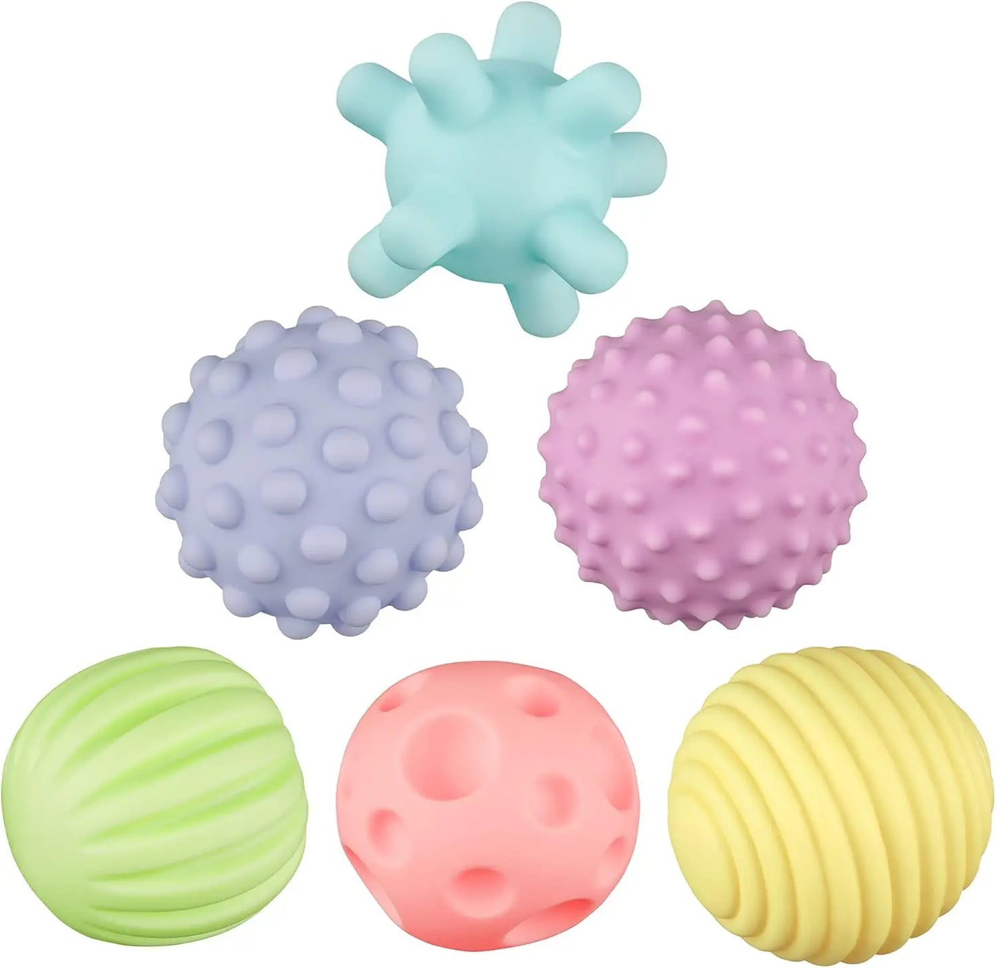 Set de 6 Pelotas Sensoriales para Bebés y Niños