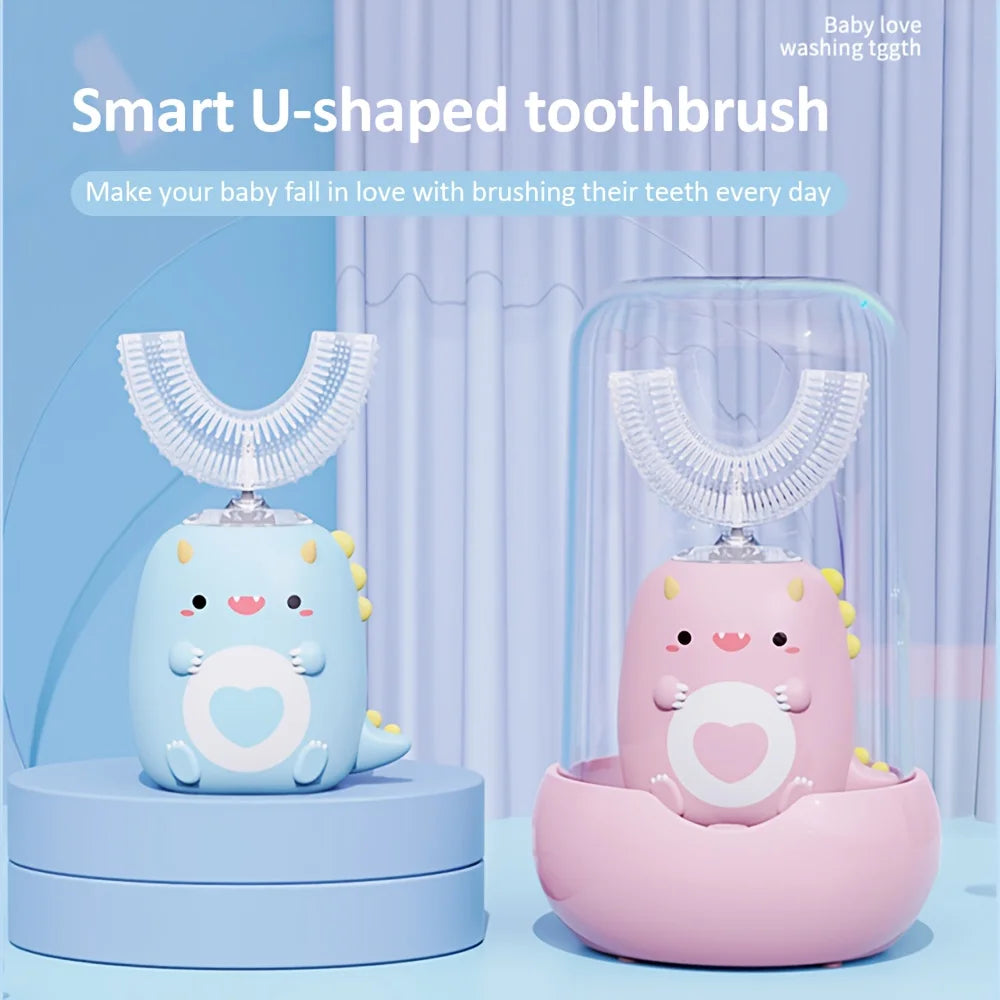 U-shaped children's rechargeable electric toothbrus