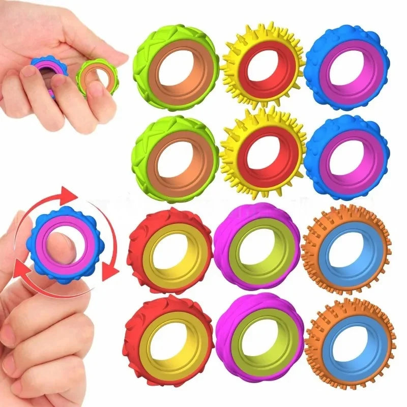 Set de 6 Anillos Sensoriales Antiestrés
