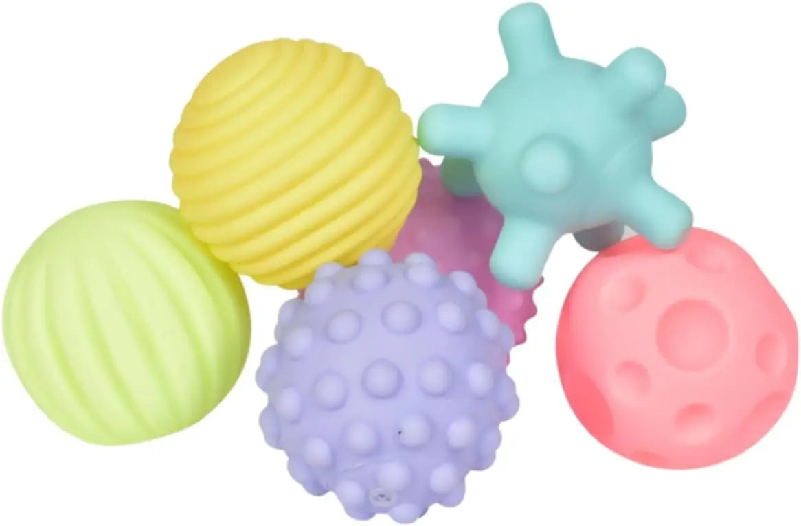 Set de 6 Pelotas Sensoriales para Bebés y Niños