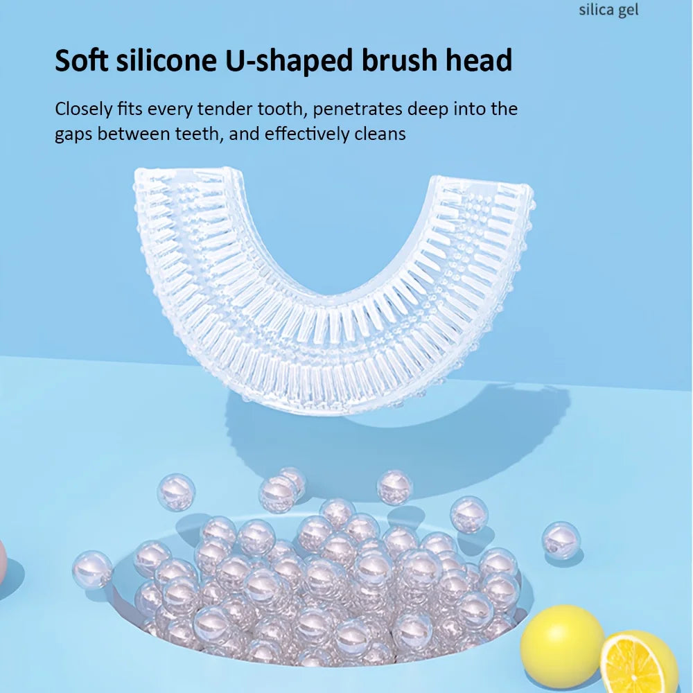 U-shaped children's rechargeable electric toothbrus