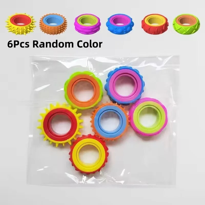 Set de 6 Anillos Sensoriales Antiestrés