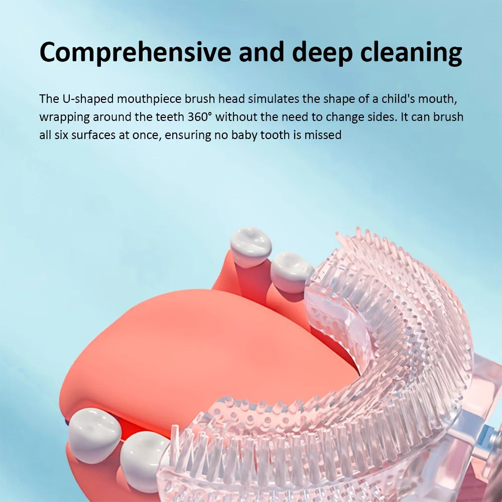 U-shaped children's rechargeable electric toothbrus