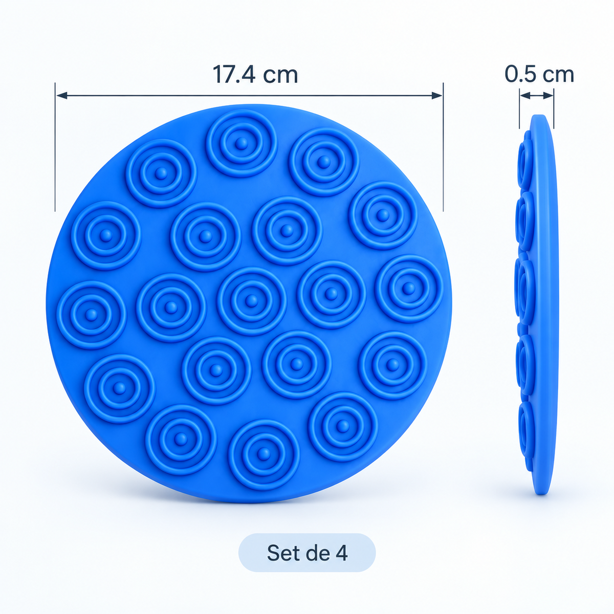 Tapetes Sensoriales Táctiles de Silicona – Set de 4