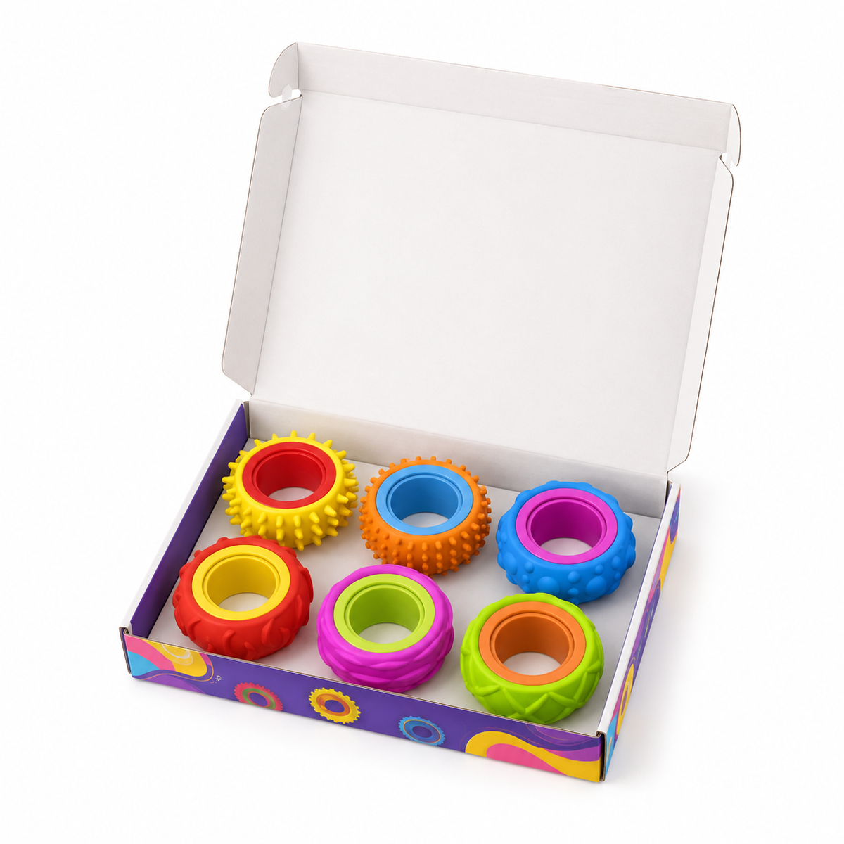 Set de 6 Anillos Sensoriales Antiestrés