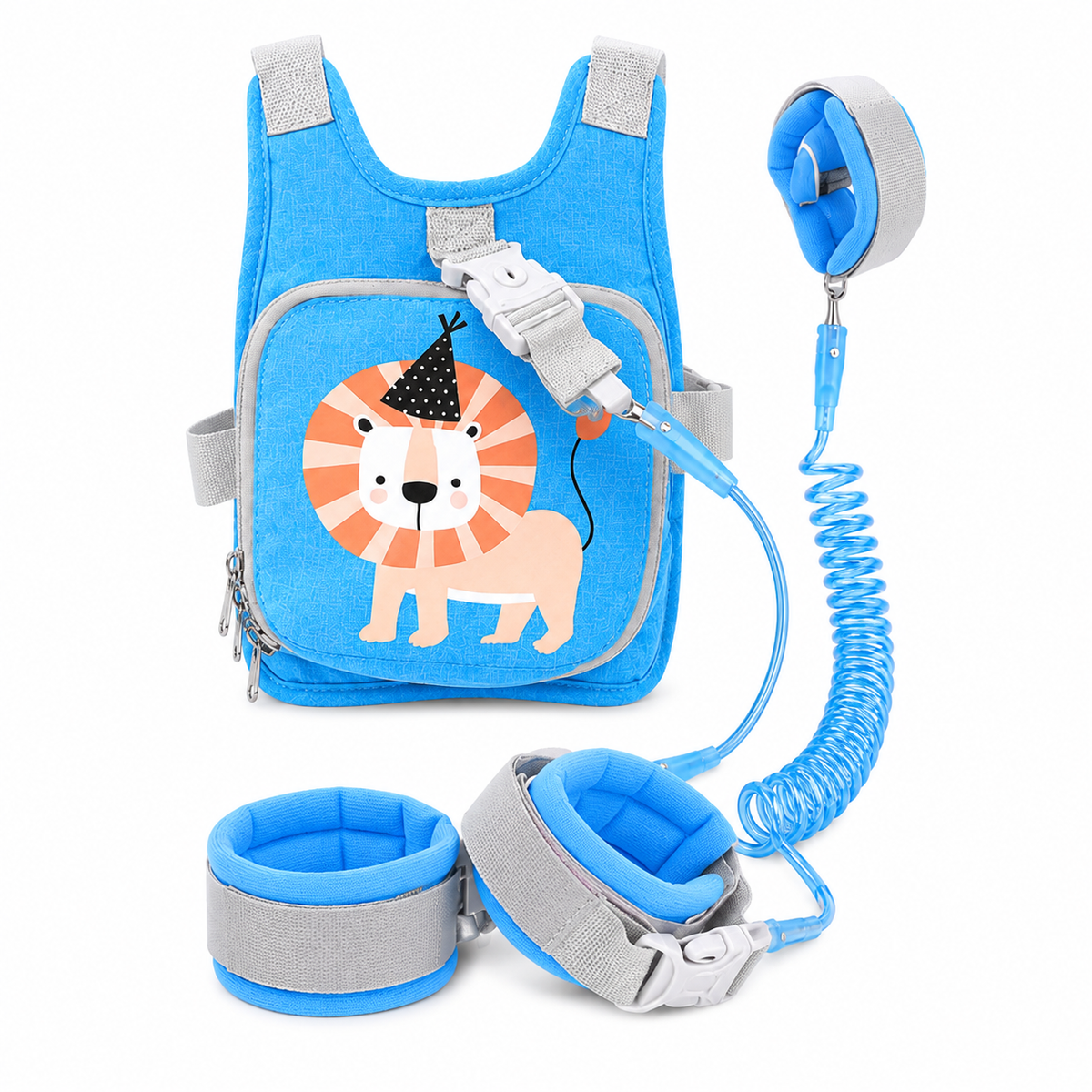 Arnés de Seguridad Infantil 2 en 1 con Mochila y Pulsera de Seguridad Ajustable
