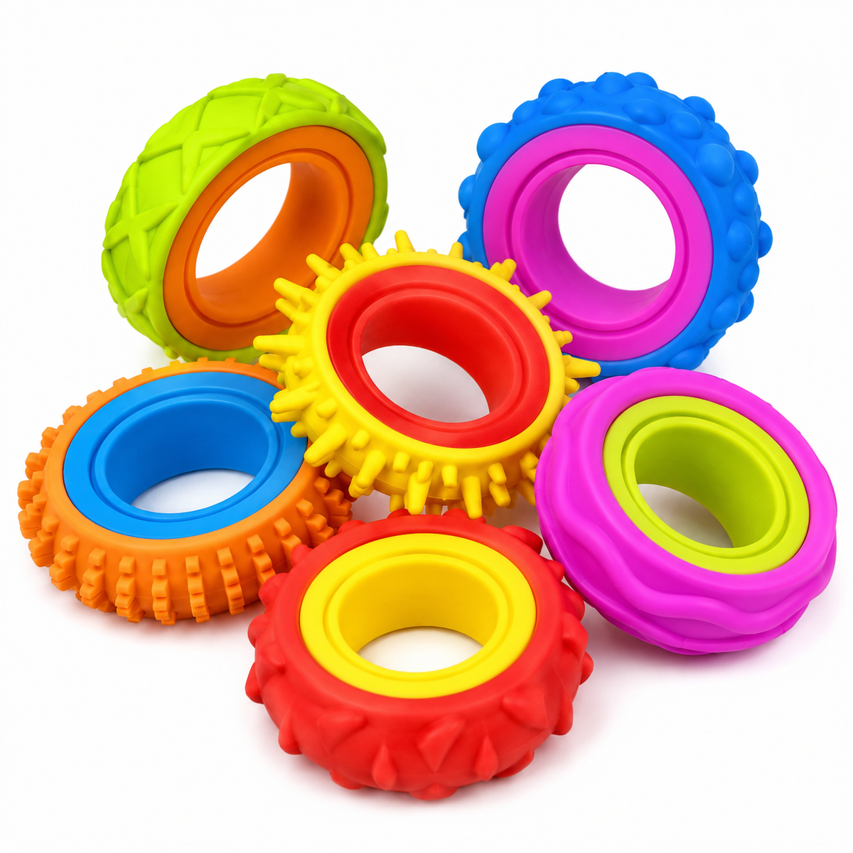 Set de 6 Anillos Sensoriales Antiestrés