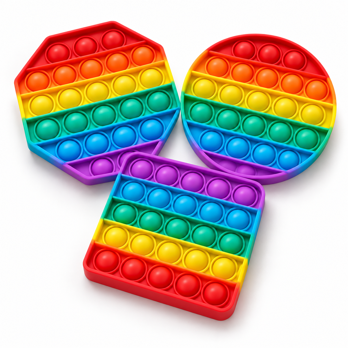 Fidget Push Bubble de Silicona – Juguete Sensorial Antiestrés