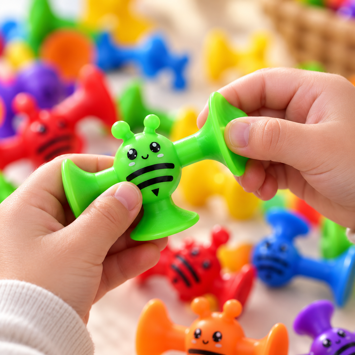Abejitas Sensoriales con Ventosa– Juego de Construcción